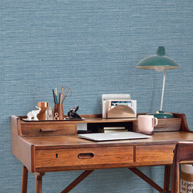 JiffDiff Grasscloth wallpaper swatch previews blue texture and tone