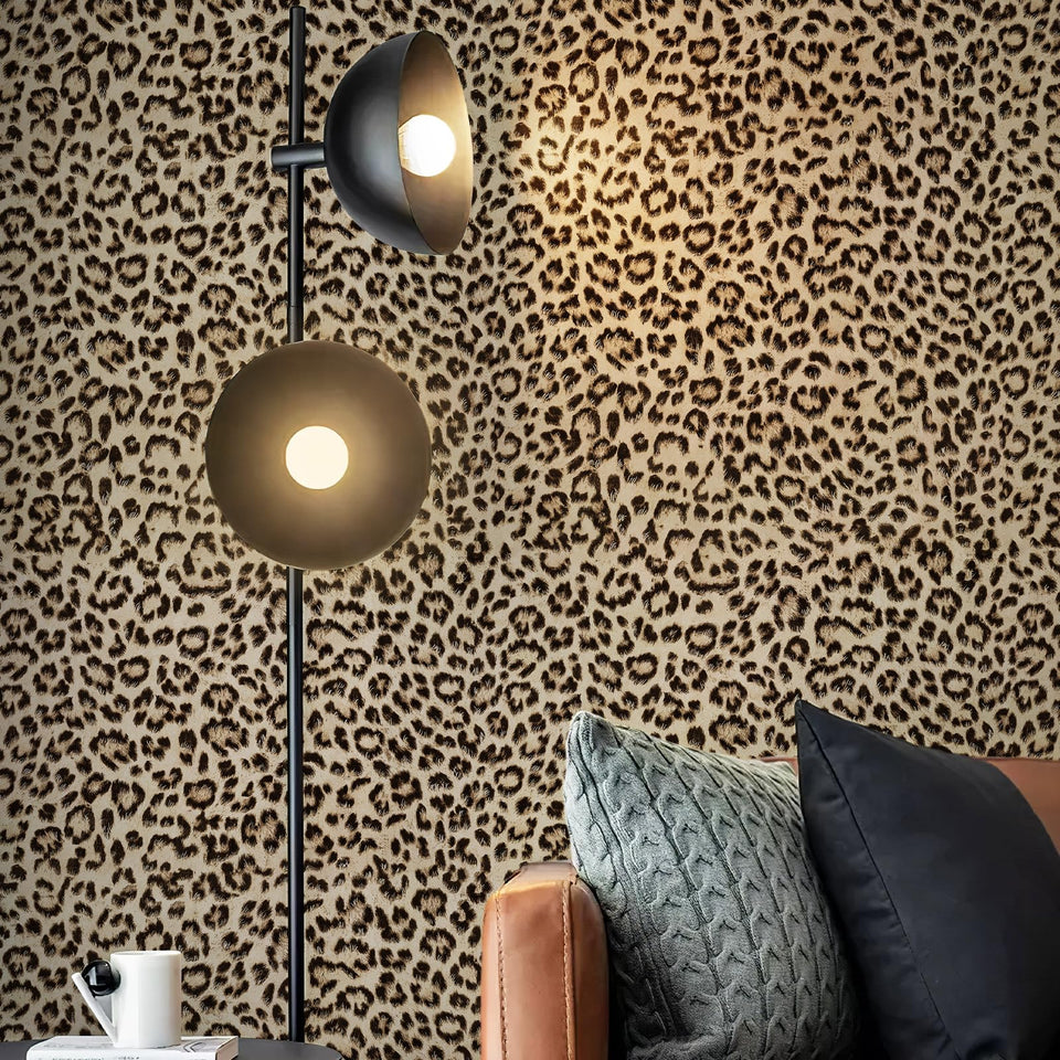 JiffDiff leopard print wallpaper closeup shows textured detail for premium walls.