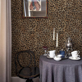 JiffDiff leopard print texture in bedroom creates luxe focal point