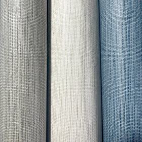 JiffDiff Grassweave cream wallpaper adds texture and depth to rooms.