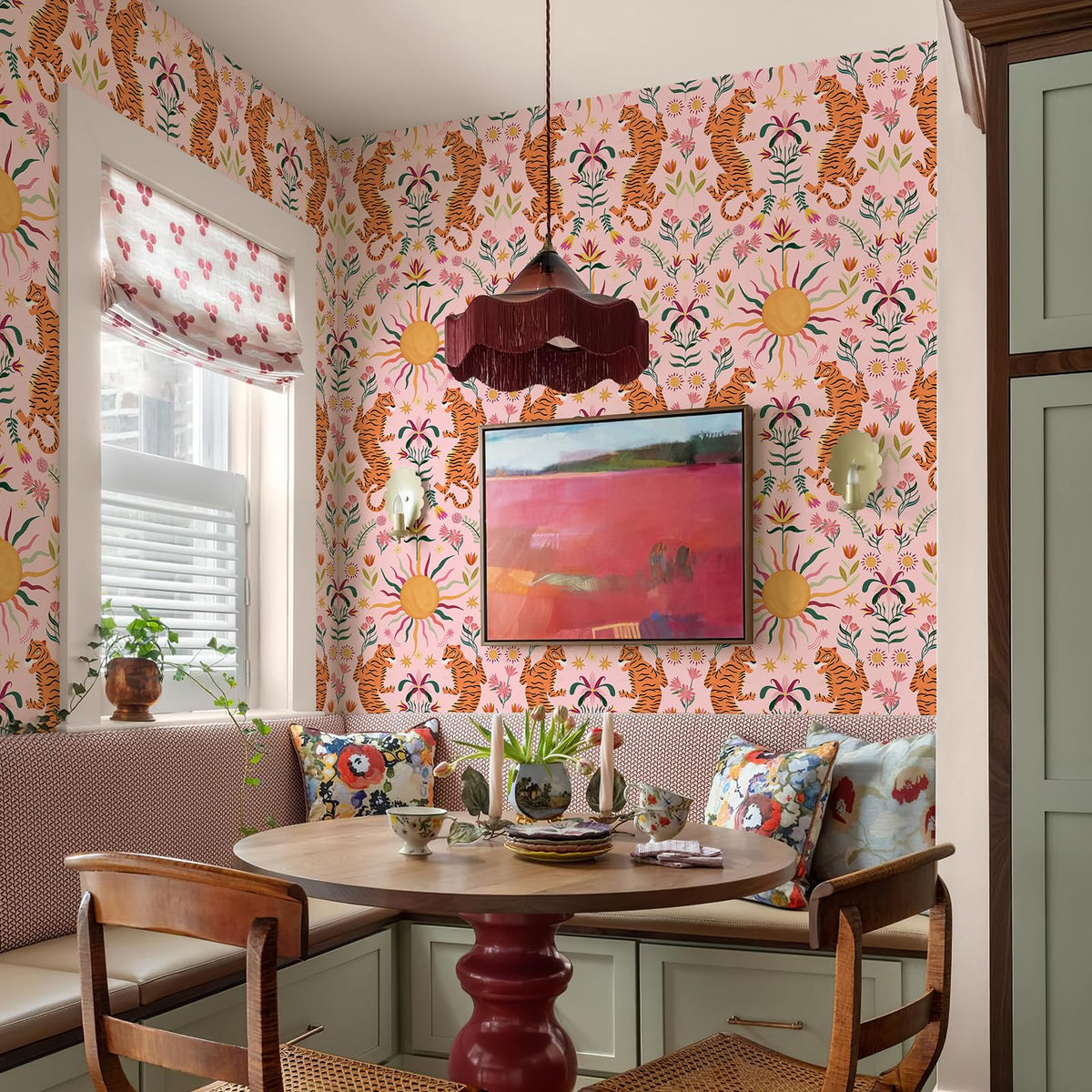 JiffDiff waterproof vinyl wallpaper stands up to moisture and daily use.