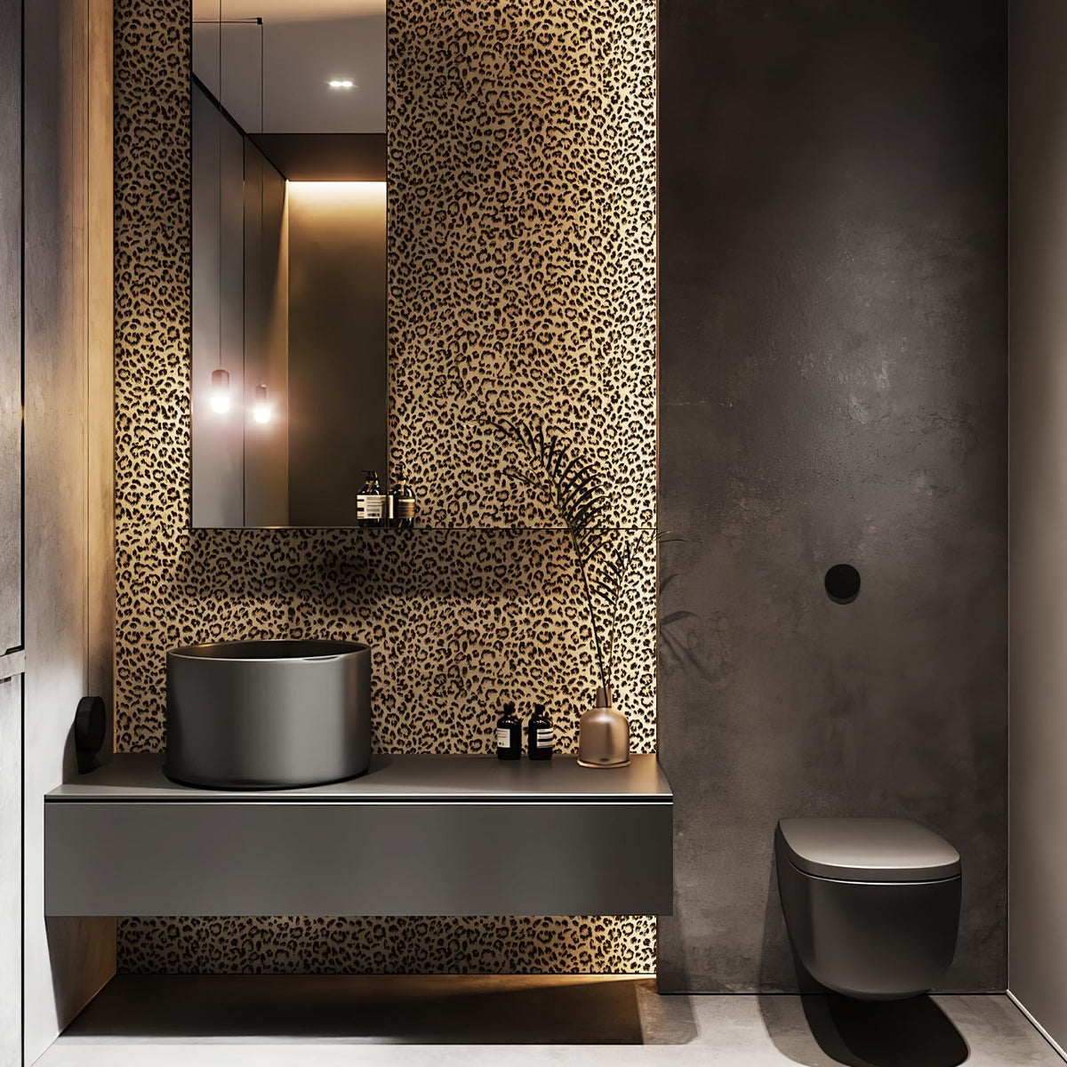 JiffDiff yellow cheetah pattern creates a vibrant focal point in any space.