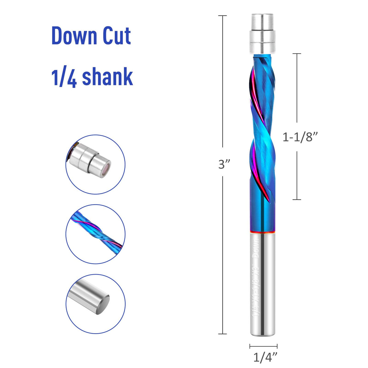 Jiiolioa nano blue-coated router bit preserves sharpness and longevity