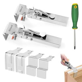 Jikbeed drawer front installation clamps pack enables quick setup for cabinets and drawers, saving time.