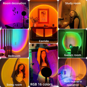JIMEI Sunset Lamp App Control makes customization simple from your phone.