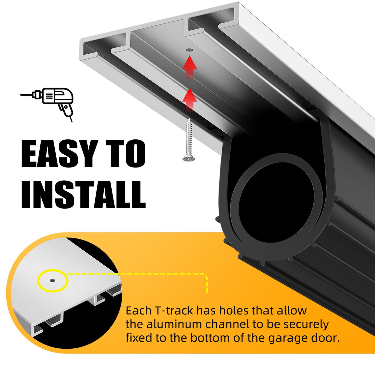 Jin&Bao 16ft universal seal for garage doors providing dependable weather protection