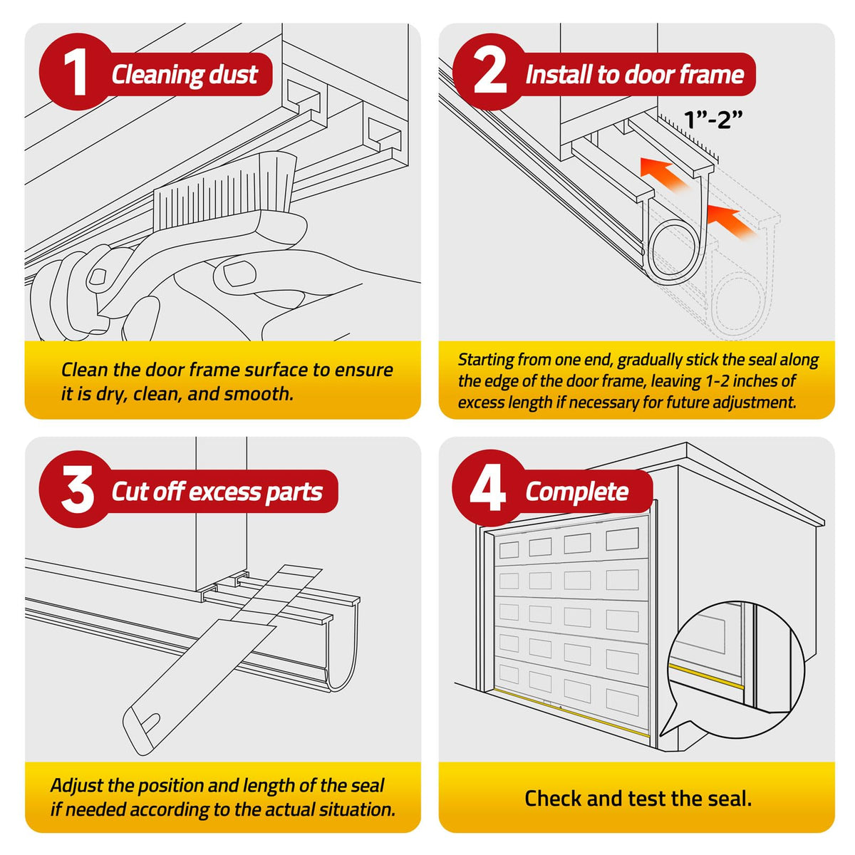 Jin&Bao 516 end seal fits standard tracks for quick reliable weather sealing