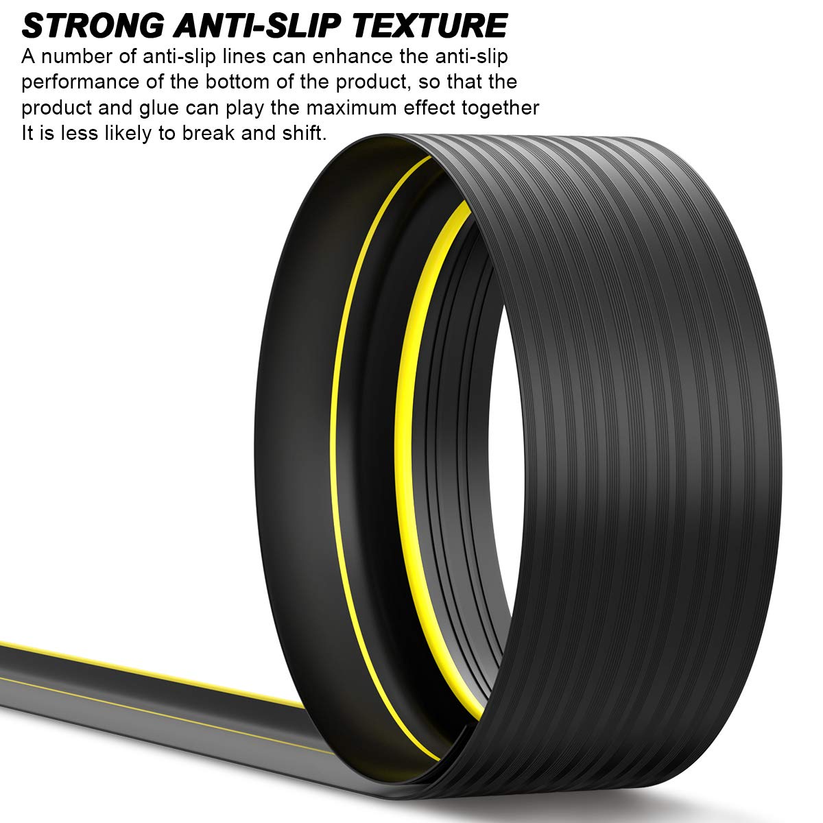 Jin&Bao serrated grooved base enhances adhesion and seal.