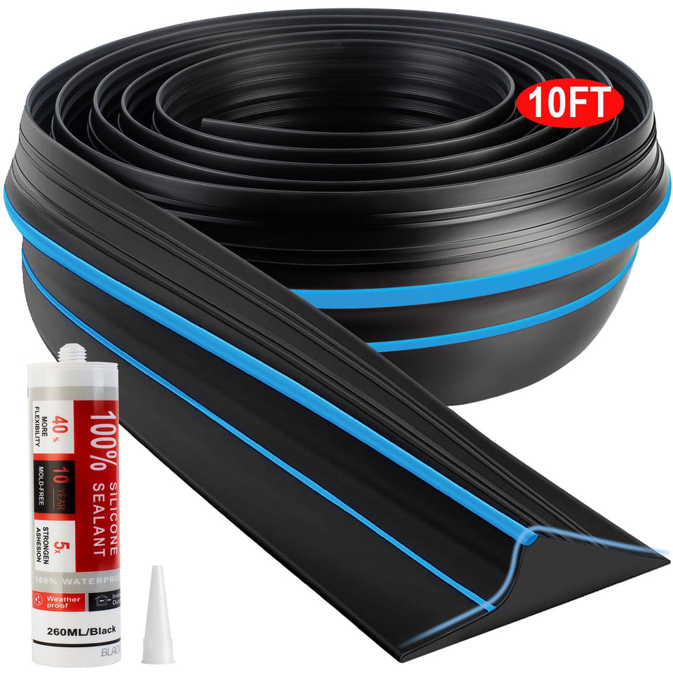 Jin&Bao universal threshold seal front view with blue safety strip for visibility and protection