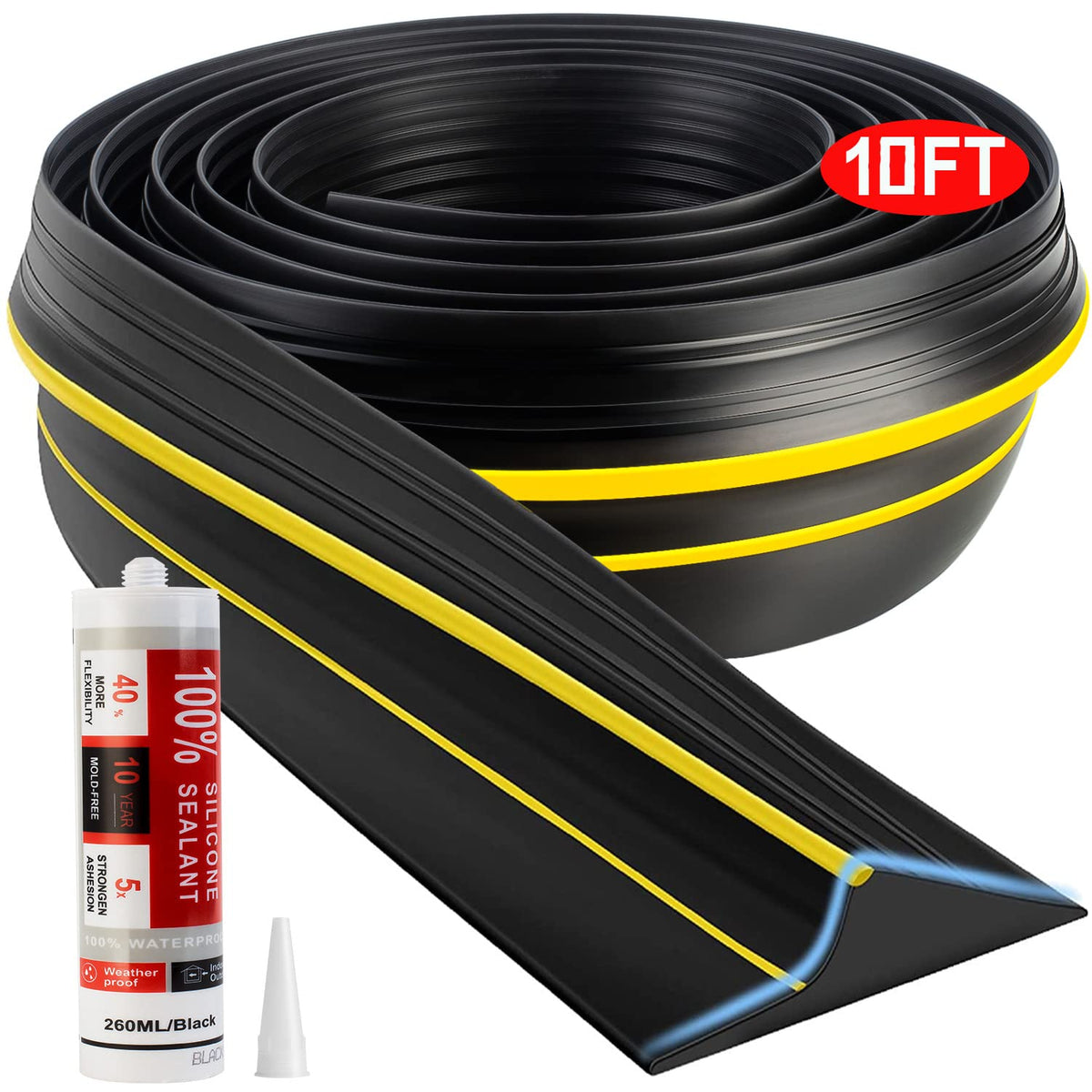 Jin&Bao universal threshold seal with yellow safety strip for visibility