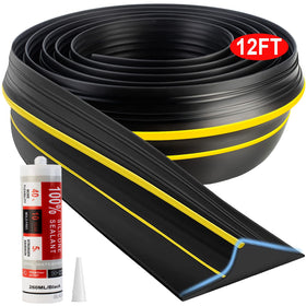 Jin&Bao universal threshold seal 12ft yellow with safety strip for easy sealing and visibility.