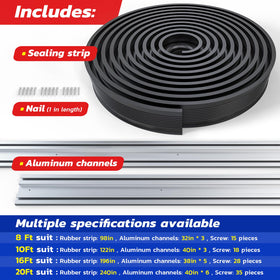Jin&Bao weather strip seals the garage opening effectively