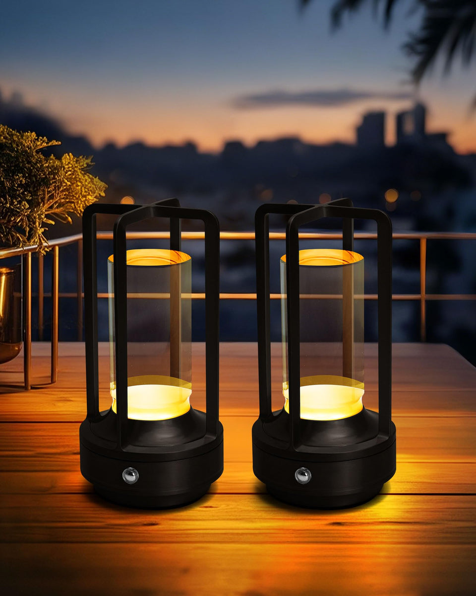 Jinchangming cordless table lamps in packaging, ideal gifting presentation.