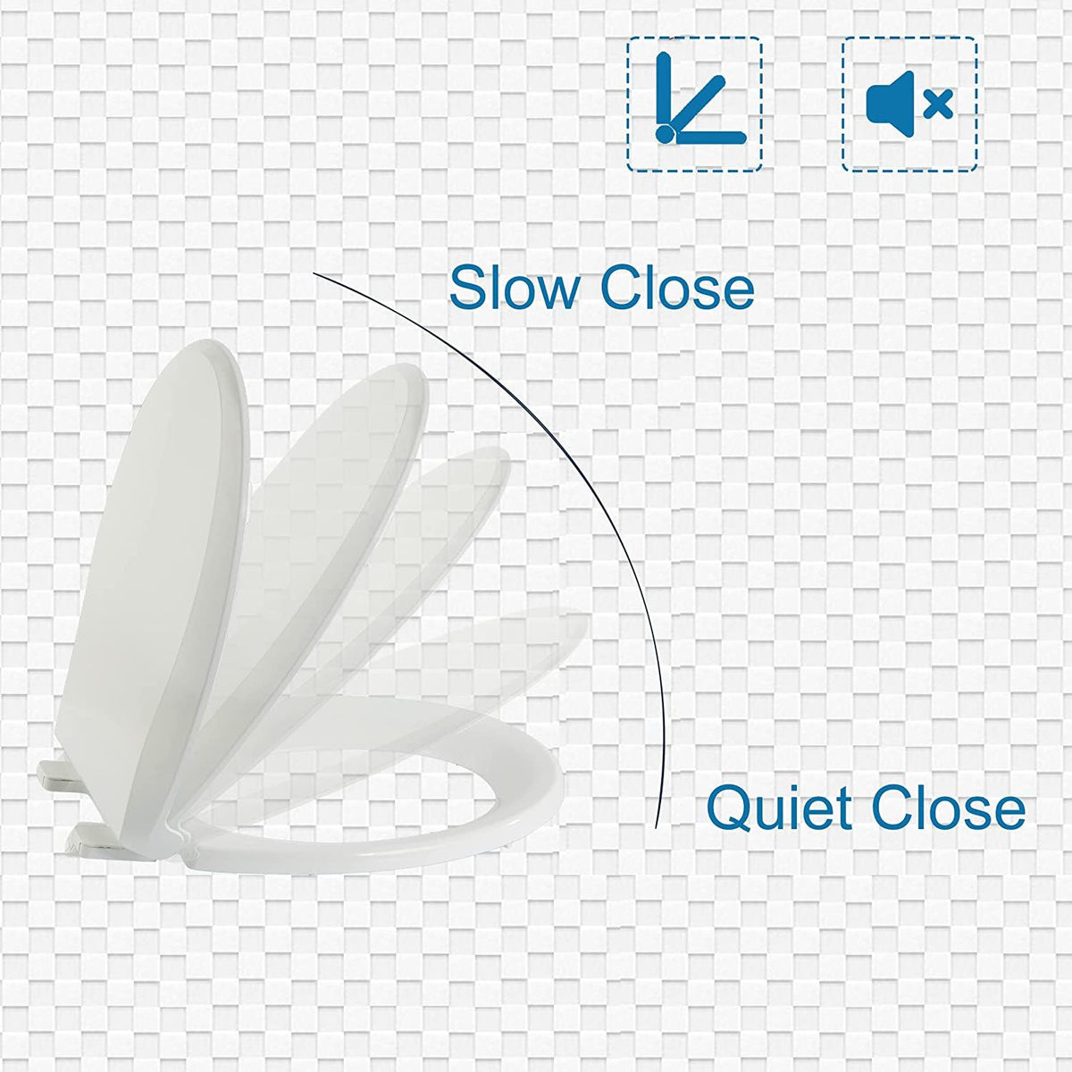 JINGZE slow-close mechanism prevents loud slams for a calmer bathroom routine.