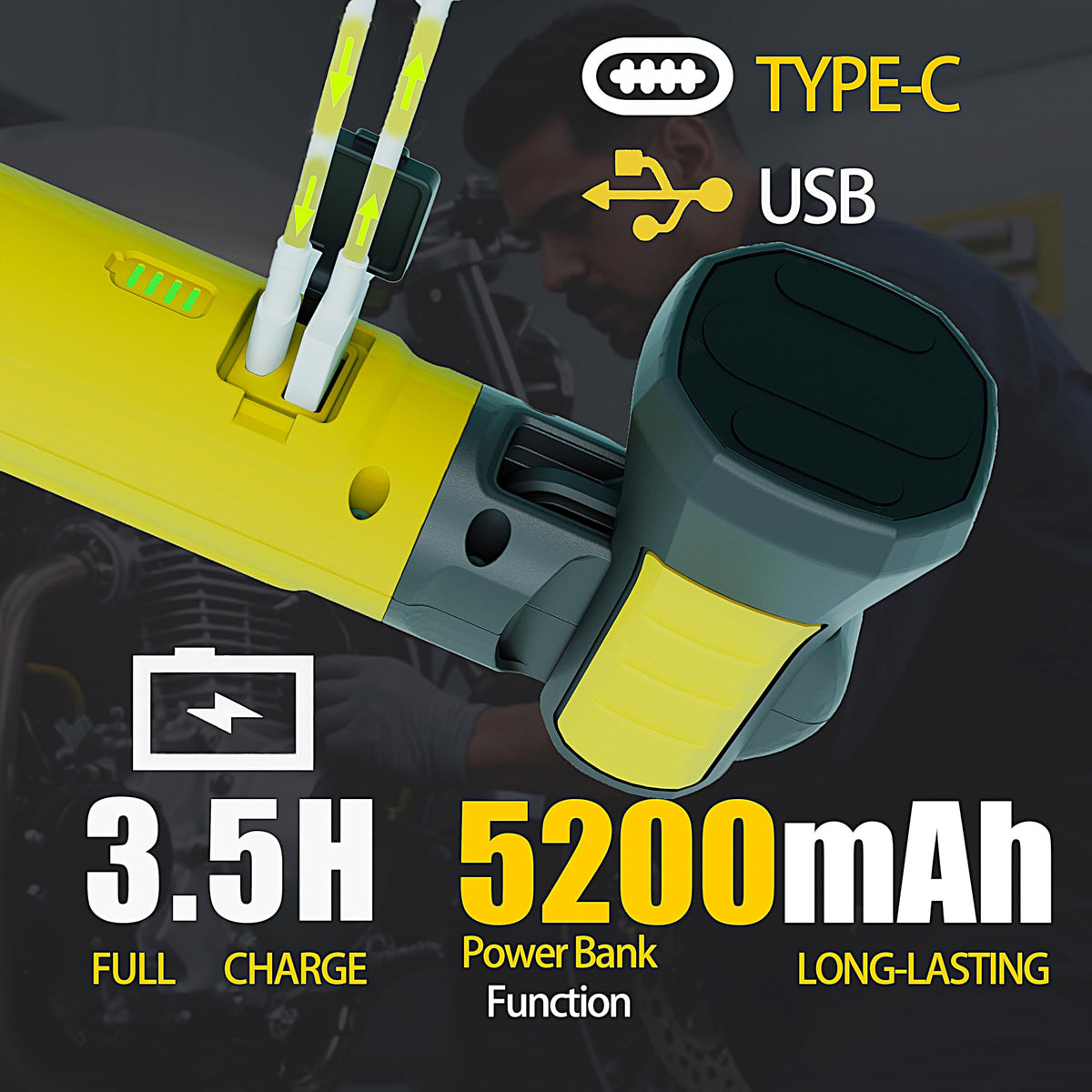 JINLITE under hood use for engine work with clear visibility