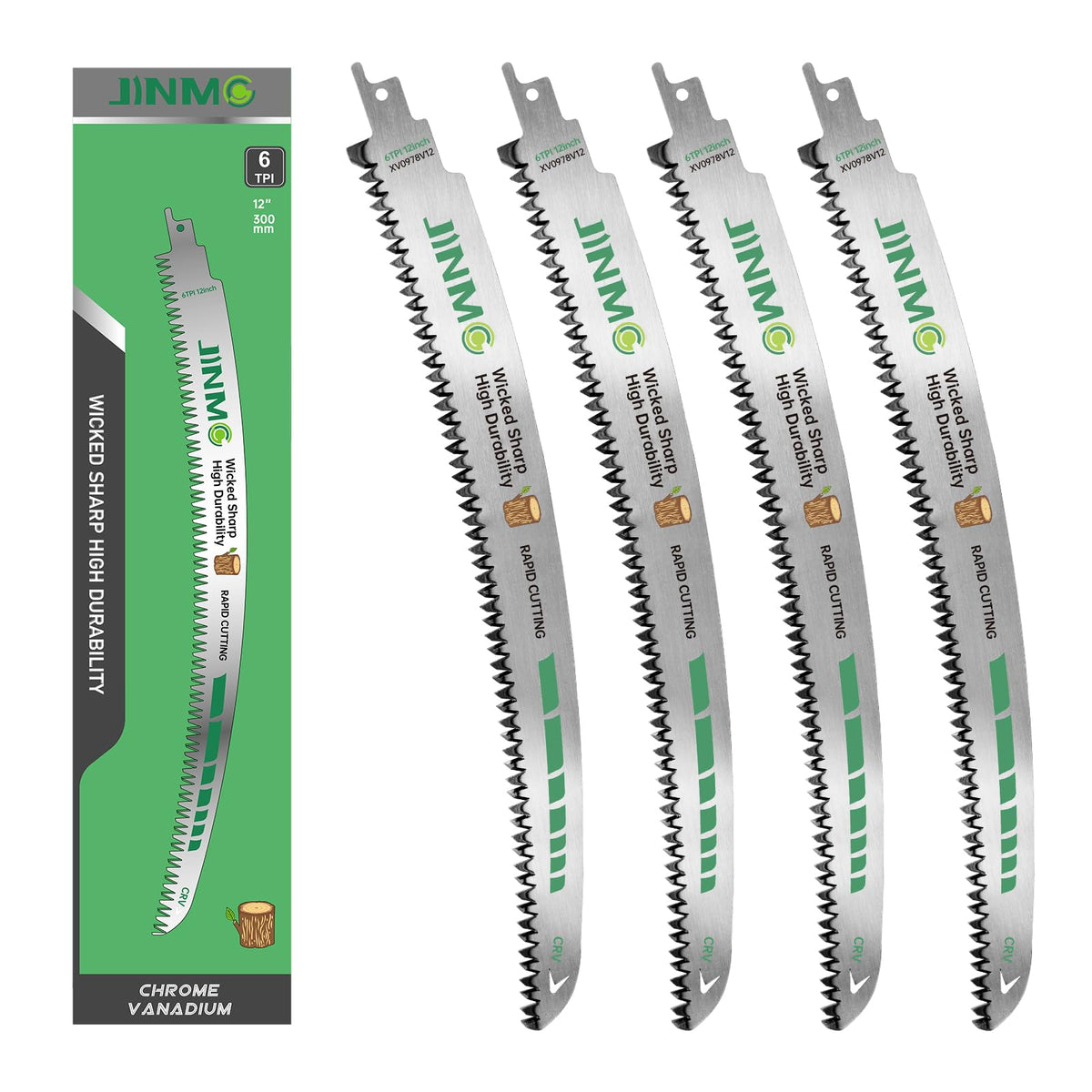 jinmg 12-inch arc-curved sawblade cutting angle for faster pruning