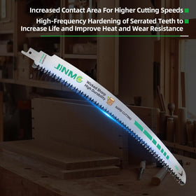 jinmg triple-angle teeth improve heat resistance for smooth cuts