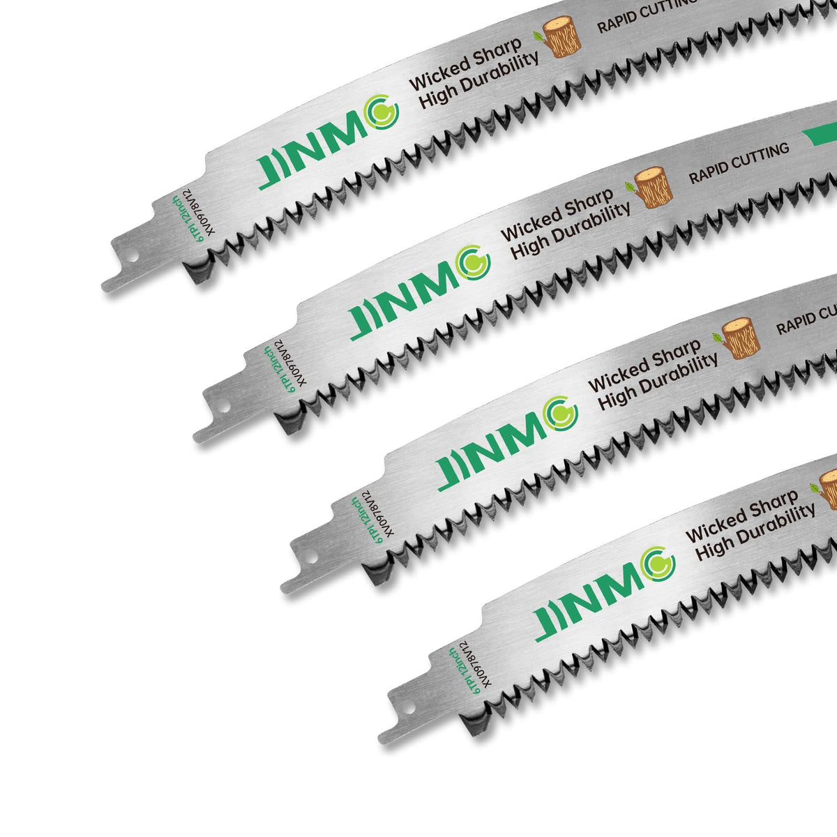 jinmg blade cuts wet and dry wood effectively outdoors