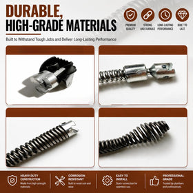 5/8-inch cable compatibility shown with standard drain cables