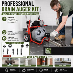 Close-up of heavy-duty manganese steel for durable drain cleaning