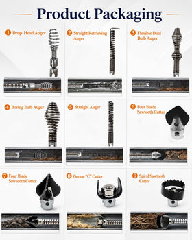 JinXinYao K-400 cutter heads lineup for fast clog clearance