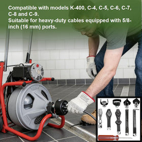 Snap-on installation demonstrates tool-free setup and quick head swaps