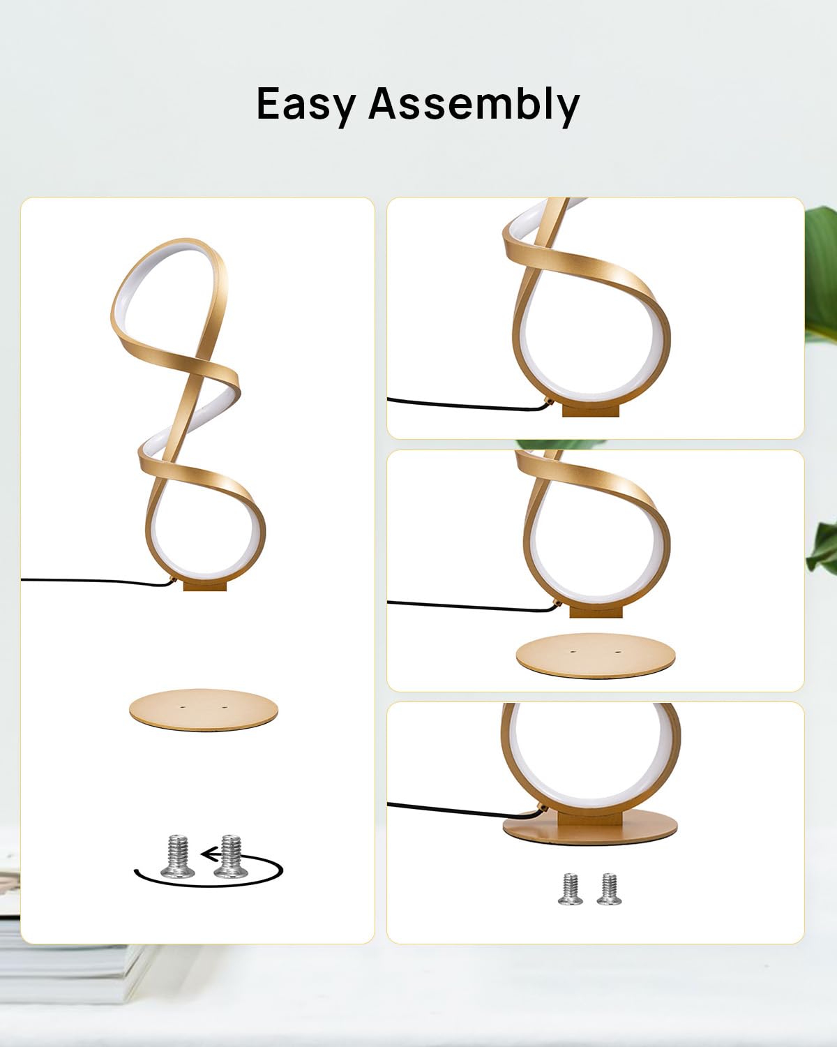 JIOODICH anti-slip base keeps the desk lamp stable on any surface