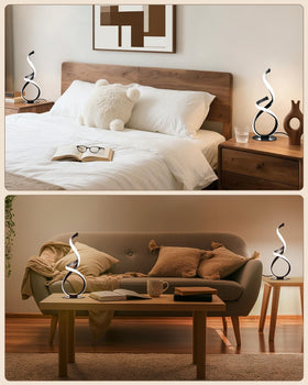 JIOODICH spiral lamp desk setup showcases compact, space-saving design.