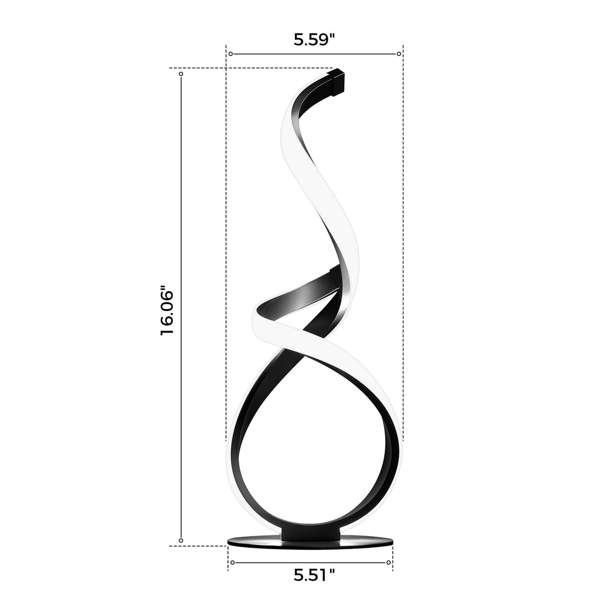 JIOODICH spiral lamp memory function recalls your preferred brightness.