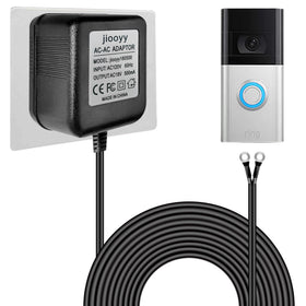 jiooyy 18V 500mA transformer powering the outlet-to-cable setup for video doorbells