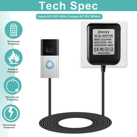 easy-install wall-mount transformer for quick, clean doorbell power setup by jiooyy