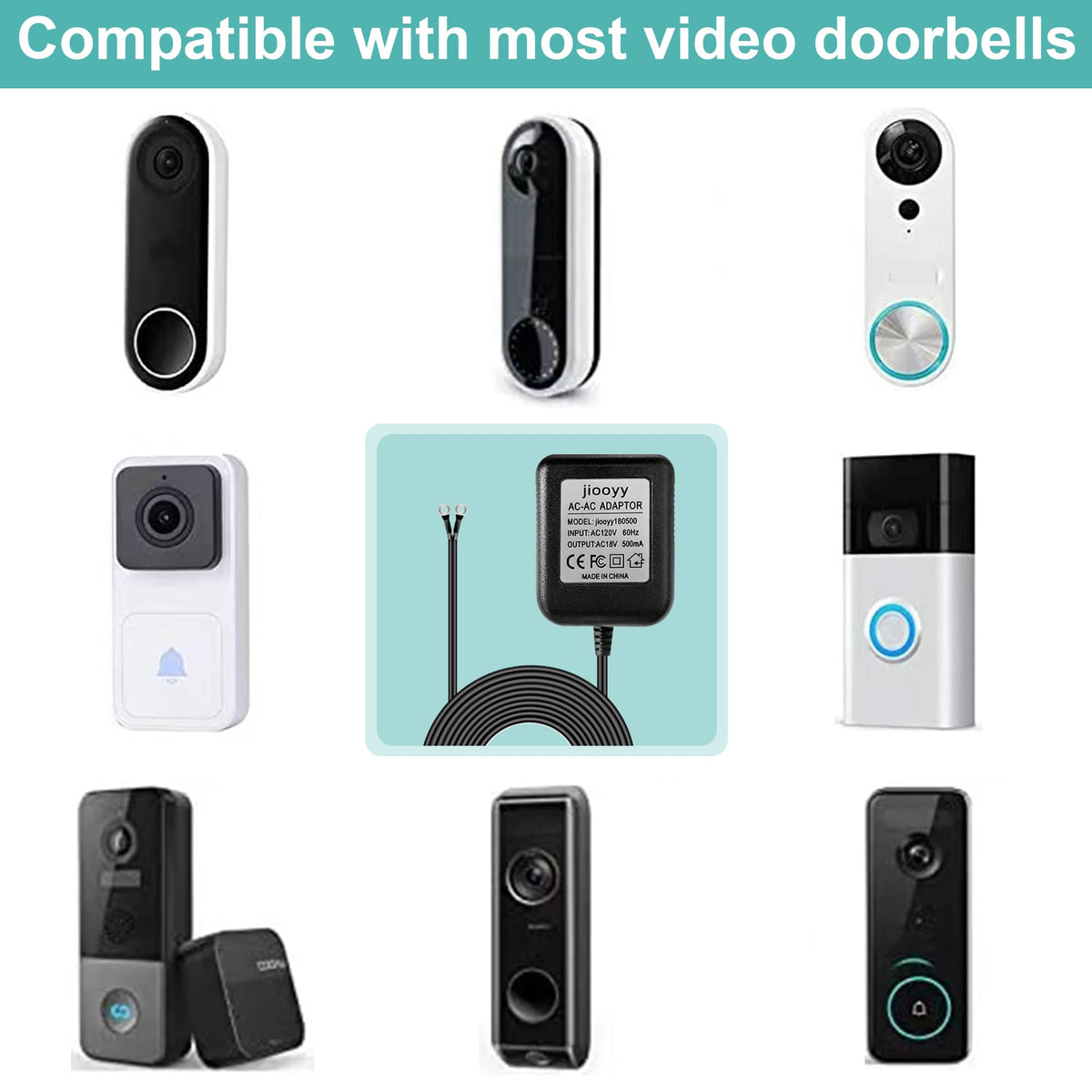 pure copper-wire-core transformer from jiooyy ensures durable doorbell power