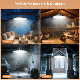 JIORRIO Solar Shed Light ideal for barns, garages, gazebos and coops.