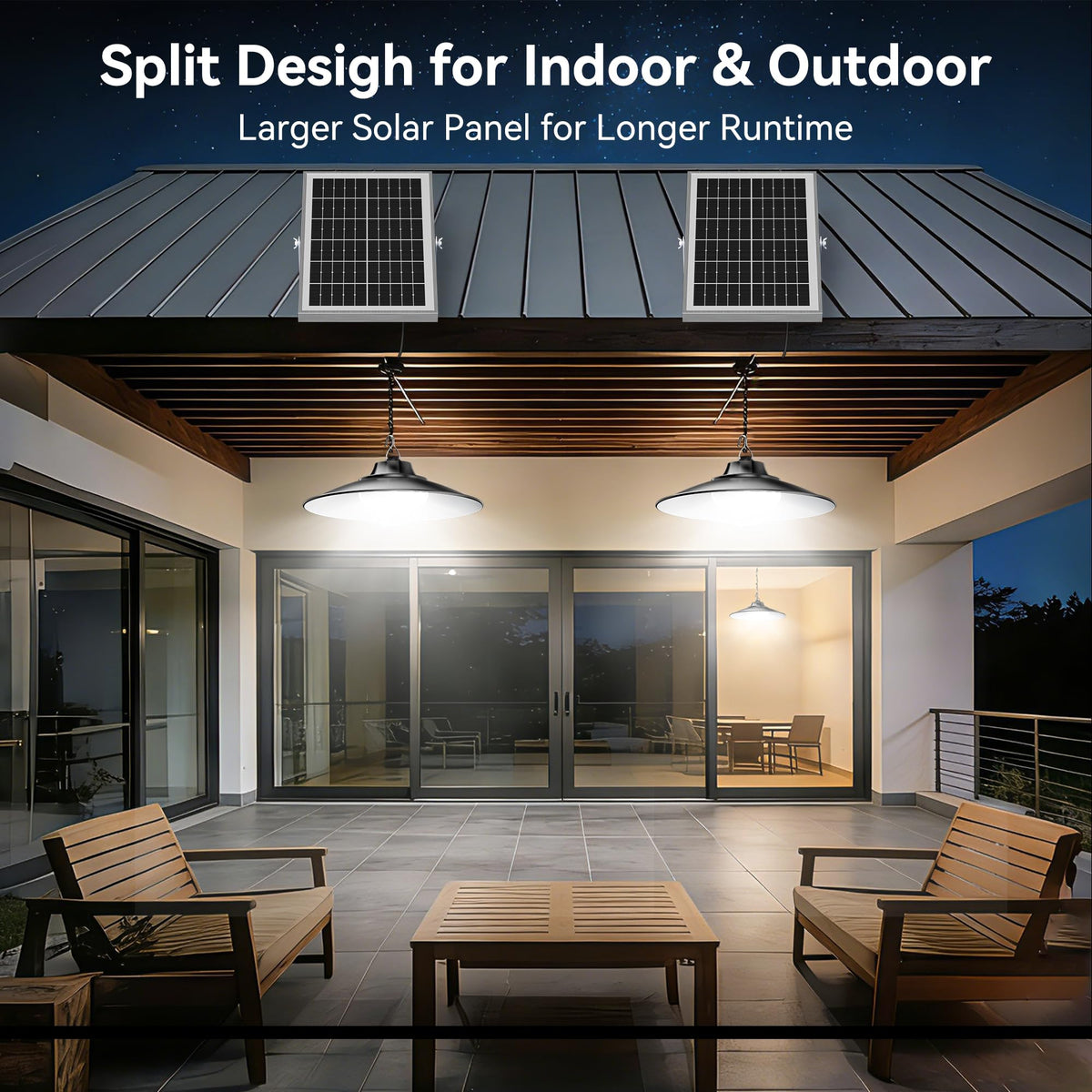 JIORRIO Solar Shed Light pull-chain switch for easy daytime or night control.