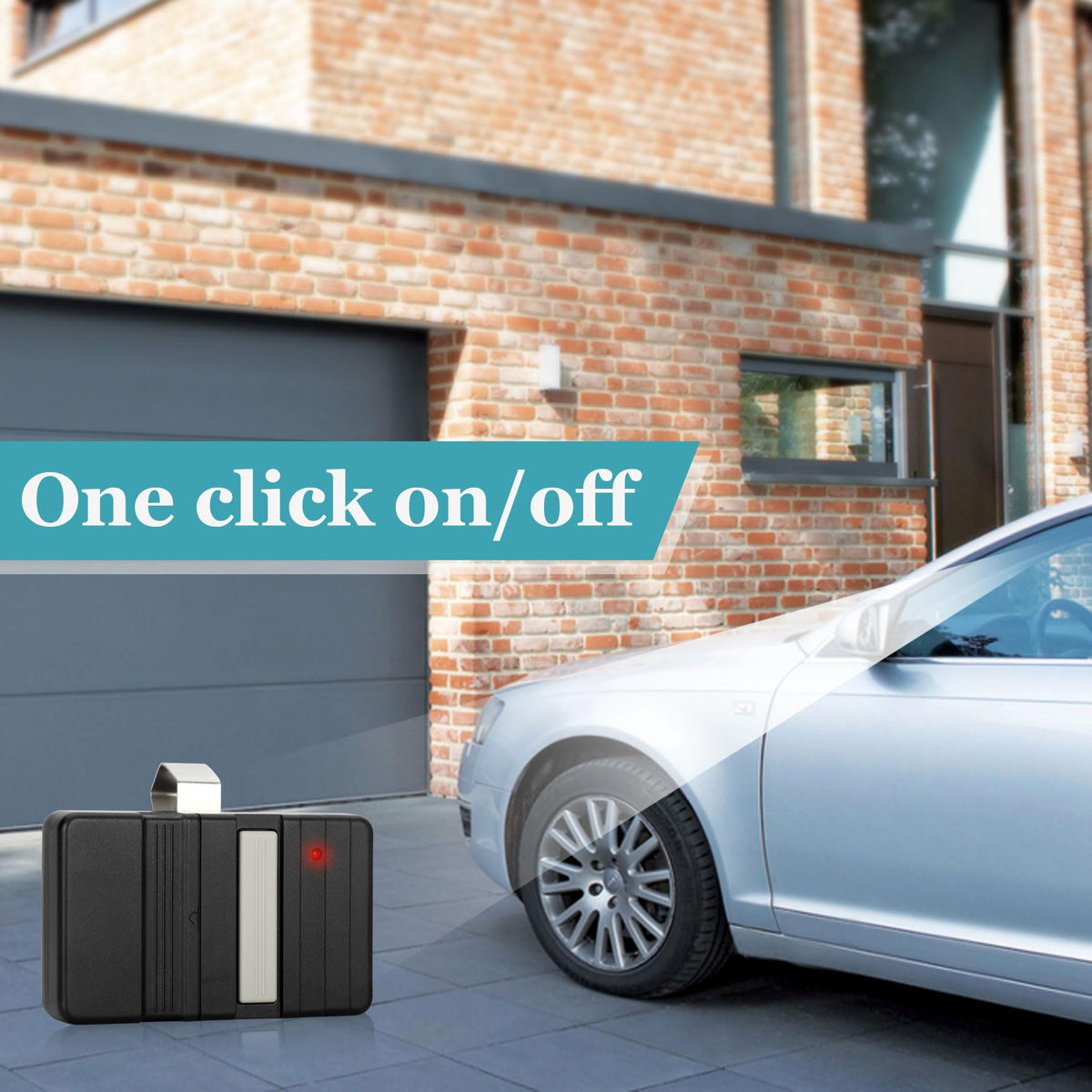 Jisculo GT90-1 sunshade clip enables hands-free car access.