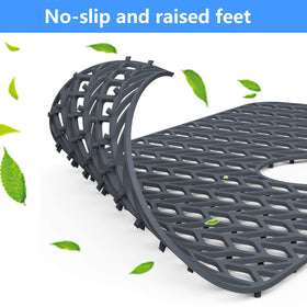 JIUBAR kitchen mat 26x14 gray versatile as drying and cooling rack.