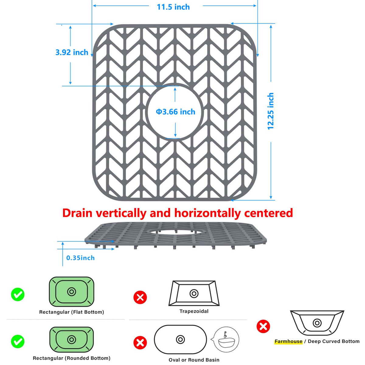 JIUBAR silicone sink mat doubles as a dish drying surface for air-drying