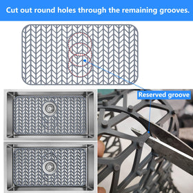 JIUBAR silicone sink mat elevates air flow for faster drainage.