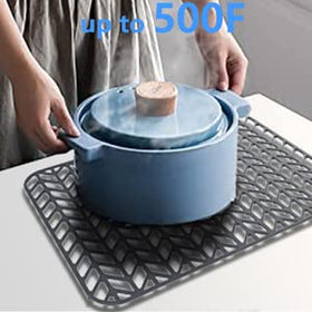 JIUBAR versatile kitchen rack protects porcelain counters and prevents slips