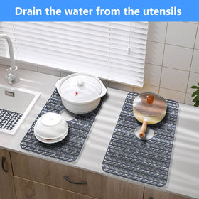 JIUBAR sink grid provides drainage and airflow to speed drying
