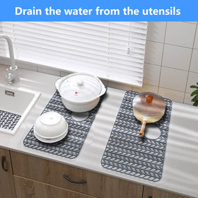 JIUBAR sink protector grid 26x14 gray prevents scratches.
