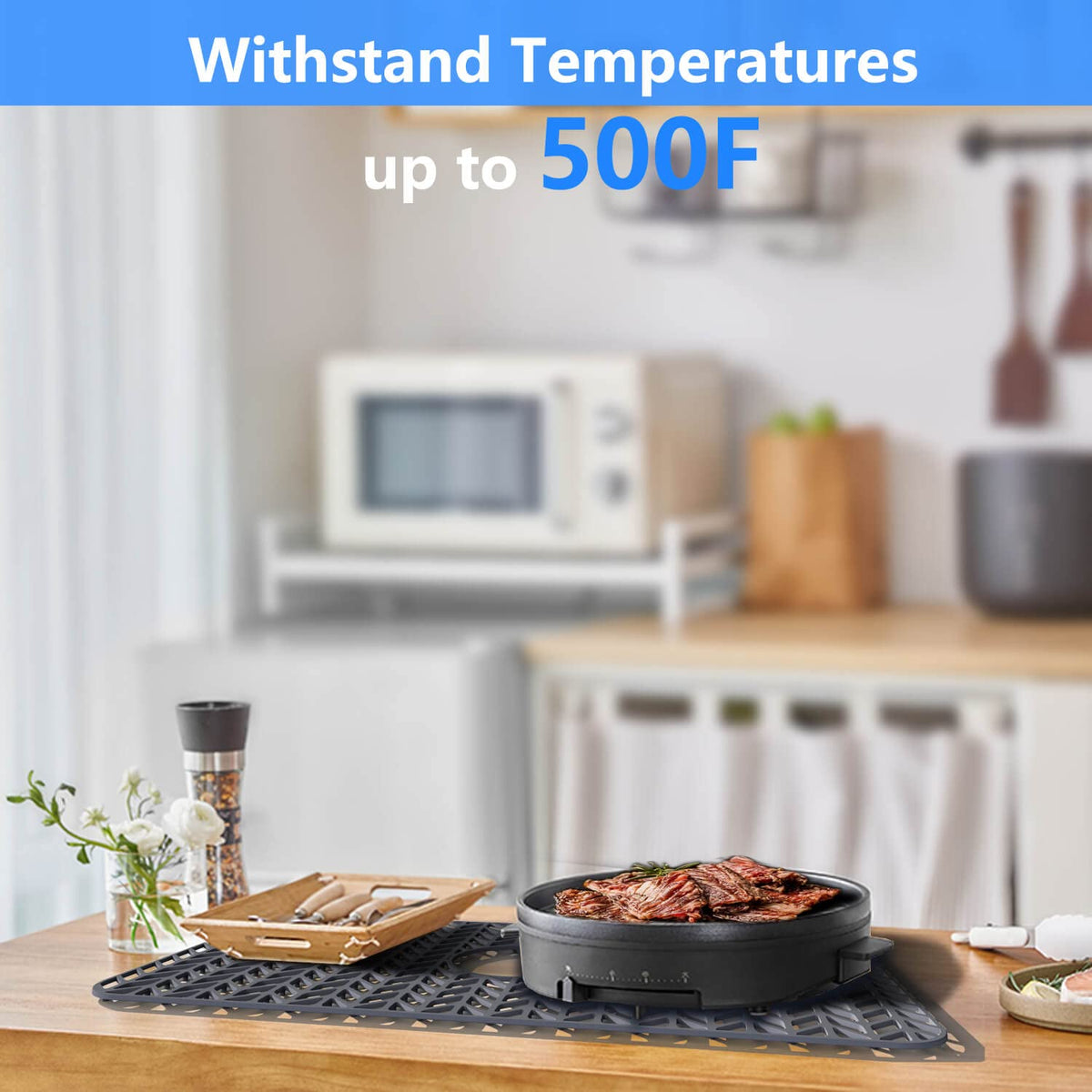JIUBAR sink protector withstands high heat for safe placement of pots