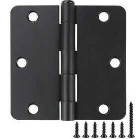 JIW 18-pack matte black hinge packaging shows durable interior door hardware