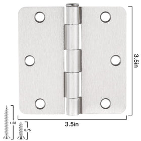 JIW 18-pack satin nickel hinges with screws for easy replacement.