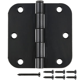 JIW 30-pack matte black interior hinges visual 270-degree rotation for versatile door mounting.