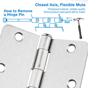 JIW brushed nickel interior hinge kit for durable daily use.