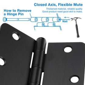 JIW full mortise matte black hinge demonstrates sturdy construction for busy spaces