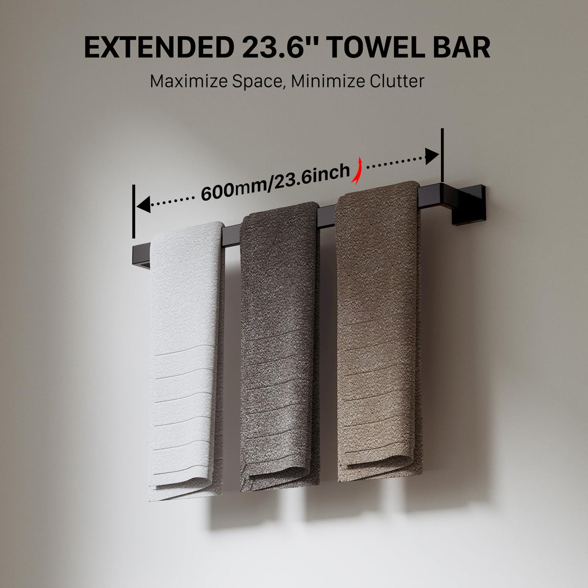 JIXB four-pack matte black towel hooks for versatile storage
