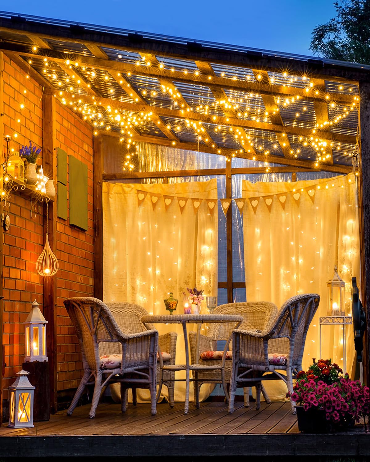 JIXXULVU copper-wire construction improves outdoor durability for long-lasting lighting.