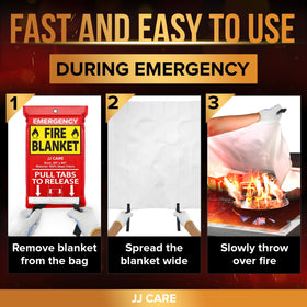 JJ CARE five-pack blanket kit ready for home, kitchen, or camping use.